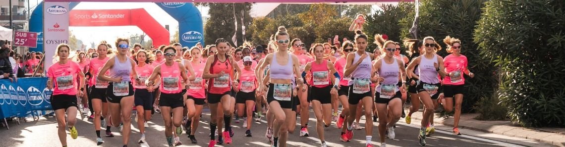 14.000 participantes en una marea rosa de récord en la Carrera de la Mujer de Zaragoza