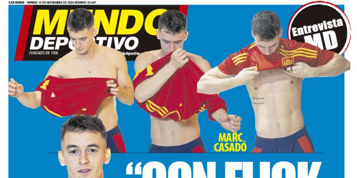 Marc Casadó y la Selección, protagonistas de las portadas de hoy